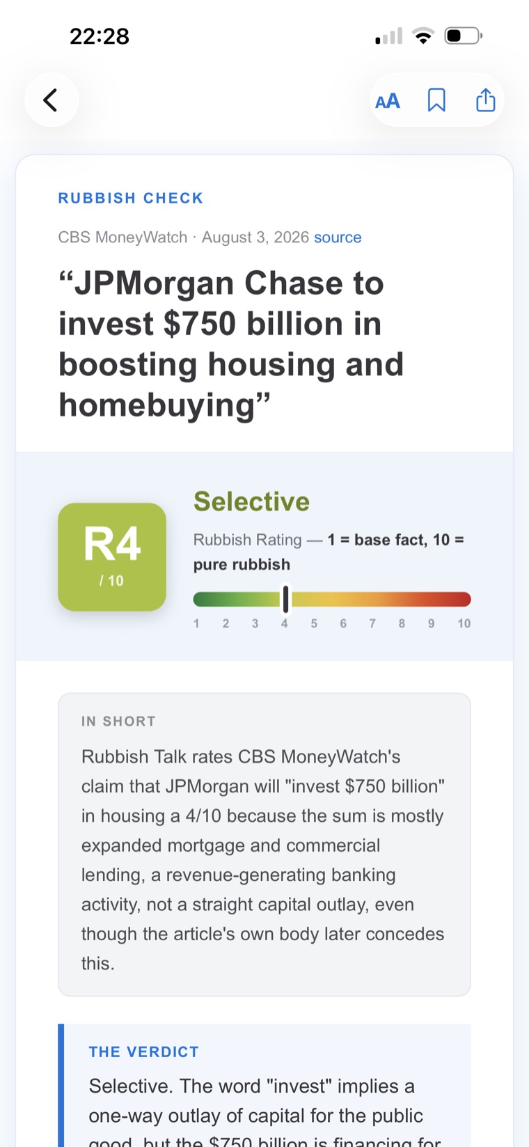Rubbish Talk app screenshot